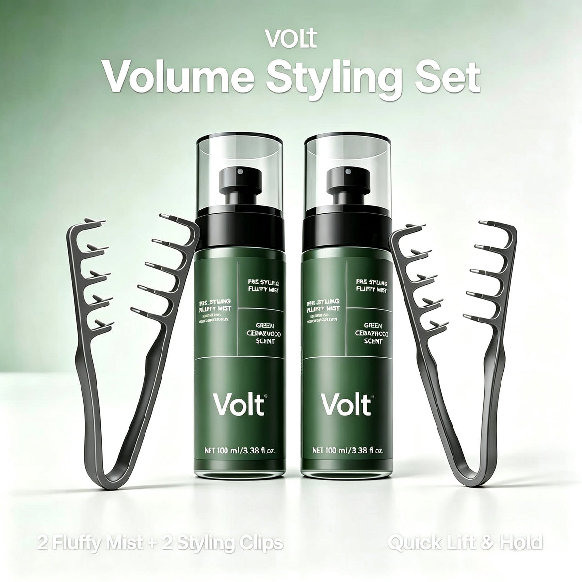 💈Hair Volumizing Spray & Fluff Comb Set, Long‑Lasting Natural Hairstyle