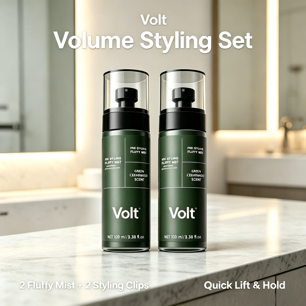 💈Hair Volumizing Spray & Fluff Comb Set, Long‑Lasting Natural Hairstyle
